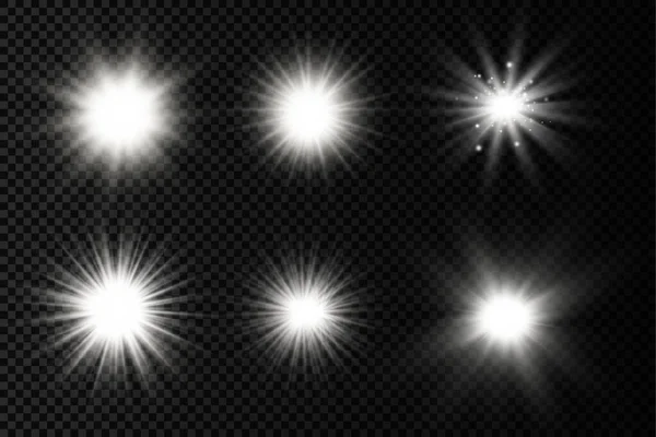 Parlak ışık yıldızı, beyaz güneş ışınları, güneş ışığı.