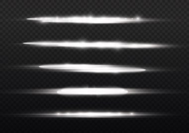 Yatay ışık ışınları, parlayan beyaz yatay çizgi