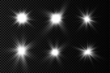 Parlak ışık yıldızı, beyaz güneş ışınları, güneş ışığı.