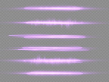 Mor parlak çizgi, mor yatay ışık ışınları.