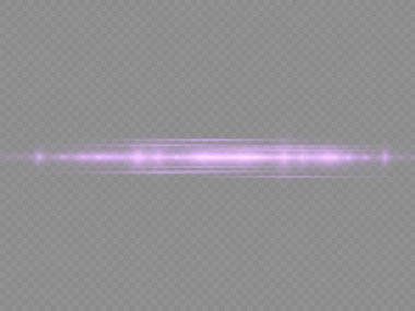 Mor parlak çizgi, mor yatay ışık ışınları.