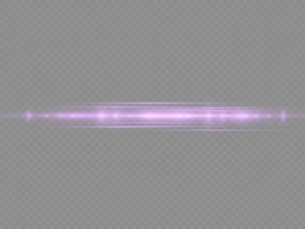 紫色の輝線、紫色の水平光線 — ストックベクタ