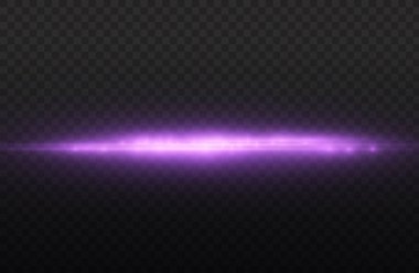 Mor parlak çizgi, mor yatay ışık ışınları.