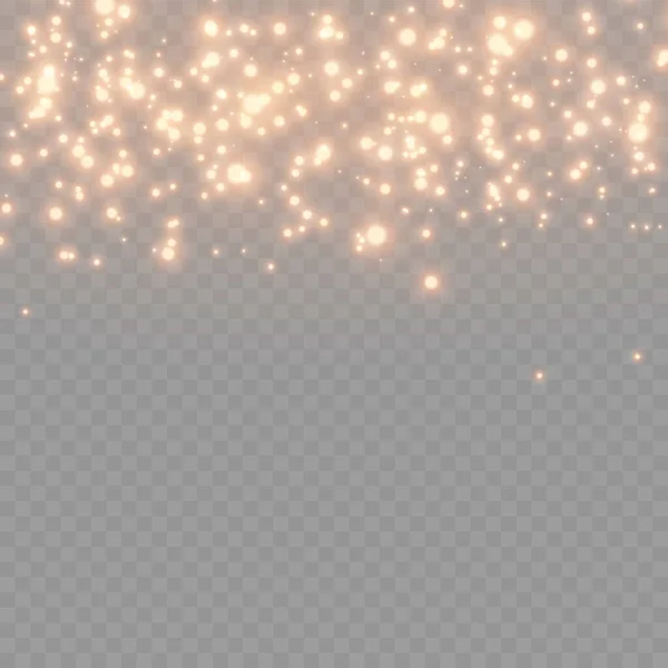 Chispas de polvo, estrellas rojas efecto de luz especial. — Vector de stock