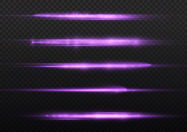 Mor parlak çizgi, mor yatay ışık ışınları.