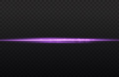 Mor parlak çizgi, mor yatay ışık ışınları.