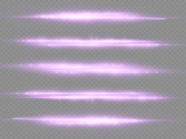 Mor parlak çizgi, mor yatay ışık ışınları.