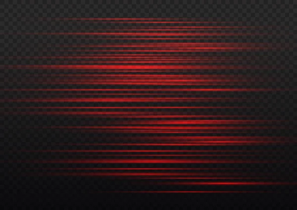 수평 광선, 현란 한 붉은 수평선 — 스톡 벡터