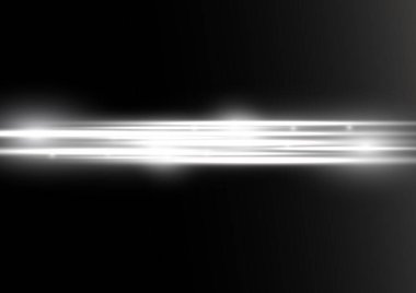 Yatay ışık ışınları, parlayan beyaz yatay çizgi