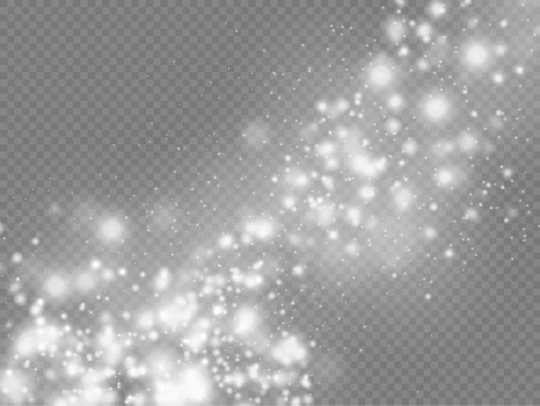 Étincelles Poussière Blanche Brillance Étoile Avec Lumière Spéciale Effet Lumière — Image vectorielle