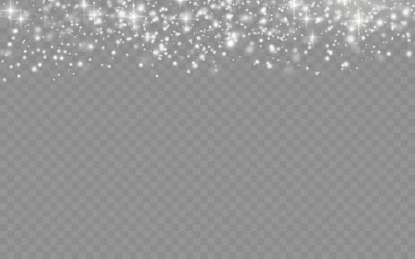 Bílé Prachové Jiskry Záře Hvězd Speciálním Světlem Vánoční Jiskřivý Světelný — Stock fotografie