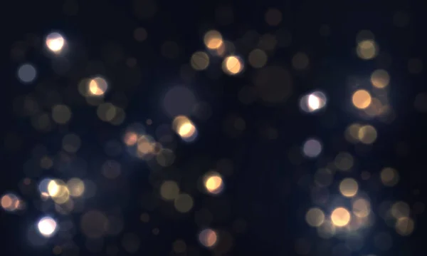 Festlich Blau Leuchtenden Hintergrund Mit Bunten Lichtern Bokeh Leuchtet Mit — Stockfoto
