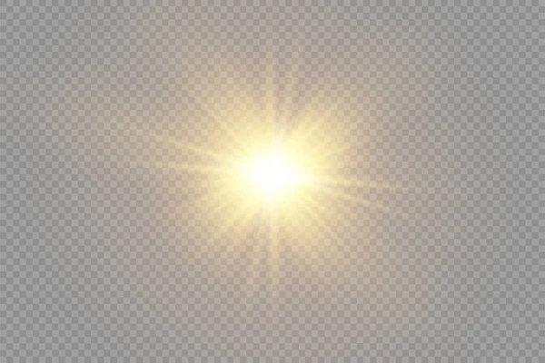 Ljus Stjärna Stjärnan Sprack Briljans Gult Glödande Ljus Exploderar Transparent — Stockfoto