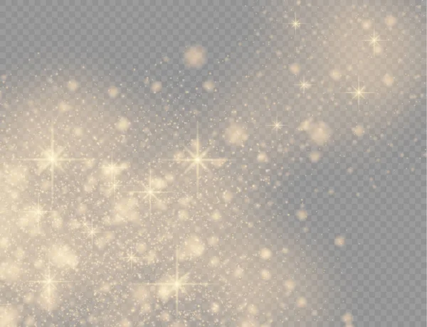 입자들 위에서 반짝이고 반짝이고 빛나는 크리스마스 스파클 일러스트 — 스톡 벡터