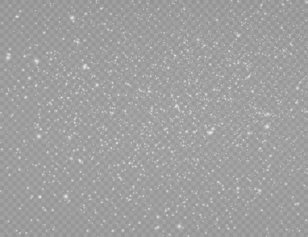 白い塵の火花と特別な光で星の輝き クリスマスの輝きの光効果 透明な背景に隔離された輝く魔法の塵粒子 輝きの光 ベクトルイラスト — ストックベクタ
