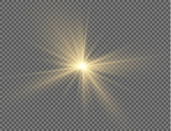 Estrella Estalló Con Brillo Brillo Brillante Estrella Amarillo Brillante Explosión — Vector de stock
