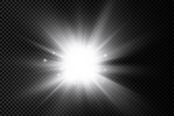 Star Burst Brilliance Glow Bright Star White Glowing Light Burst — Wektor stockowy