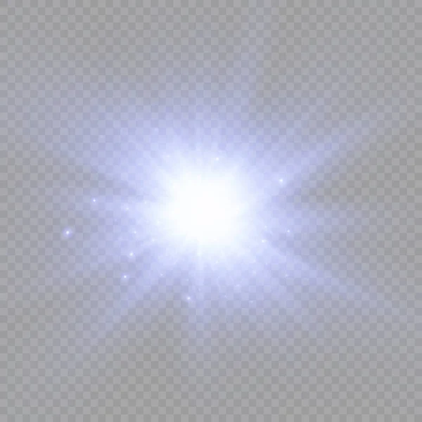 Star Burst Brilliance Glow Bright Star Blue Glowing Light Burst — Vettoriale Stock