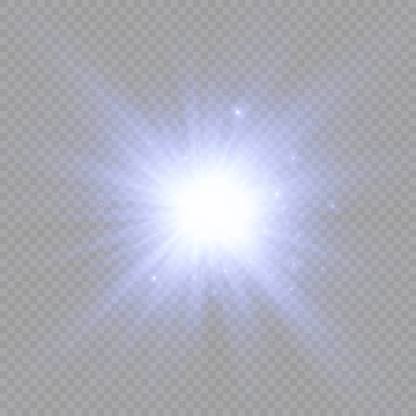 Star Burst Brilliance Glow Bright Star Blue Glowing Light Burst — Stockvector
