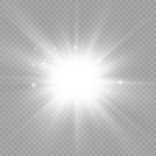 Star Burst Brilliance Glow Bright Star White Glowing Light Burst — 스톡 벡터