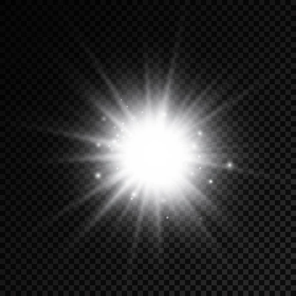 Star Burst Brilliance Glow Bright Star White Glowing Light Burst — Archivo Imágenes Vectoriales