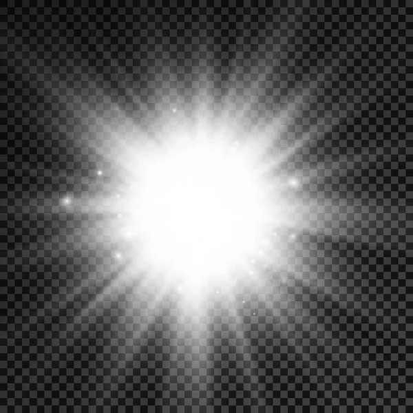 Star Burst Brilliance Glow Bright Star White Glowing Light Burst — Archivo Imágenes Vectoriales