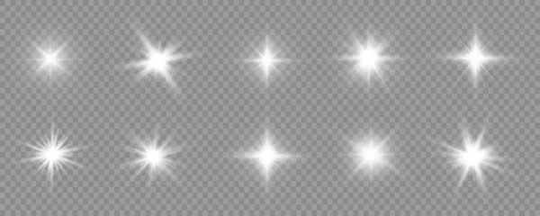 Star Burst Brilliance Glow Bright Star White Glowing Light Burst — 스톡 벡터