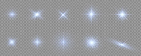 Star Burst Brilliance Glow Bright Star Blue Glowing Light Burst — Image vectorielle