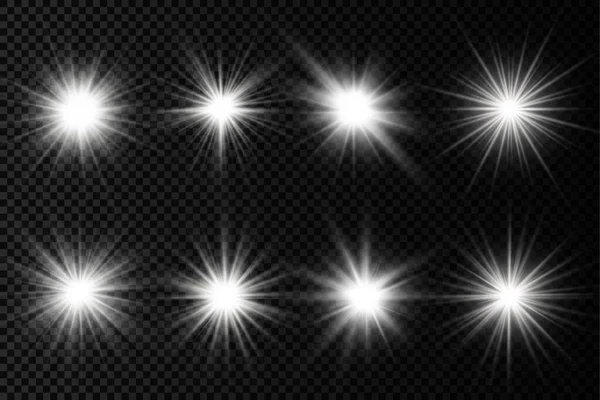 Star Burst Brilliance Glow Bright Star White Glowing Light Burst — Image vectorielle