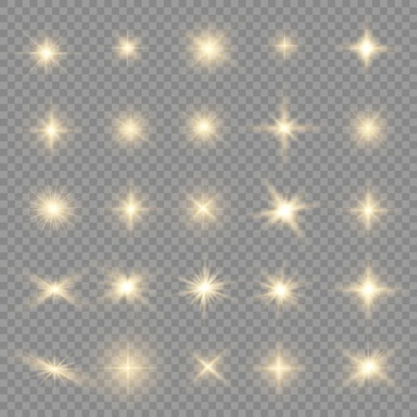 Star Burst Brilliance Glow Bright Star Yellow Glowing Light Burst — Stock Vector