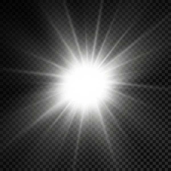 Star Burst Brilliance Glow Bright Star White Glowing Light Burst — ストックベクタ
