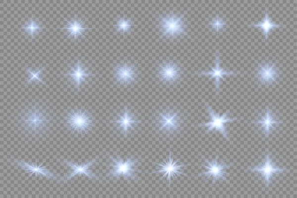 Estrella Estalló Con Brillo Brillo Brillante Estrella Azul Brillante Explosión — Archivo Imágenes Vectoriales