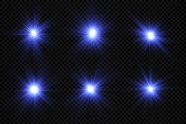 Star Burst Brilliance Glow Bright Star Blue Glowing Light Burst — ストックベクタ