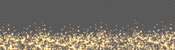 在透明的背景上闪耀的金色魔法尘埃粒子 闪耀的光芒 闪耀的灯光 黄色的尘埃火花和星光带着特殊的光芒 圣诞闪耀的光芒效果 矢量插图 — 图库矢量图片