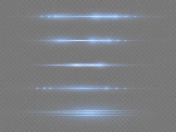 Horizontální Světelné Paprsky Bleskově Modrá Horizontální Čočka Batoh Rychlostní Laserové — Stockový vektor
