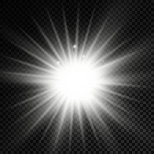 Star Burst Brilliance Glow Bright Star White Glowing Light Burst — Stockvector