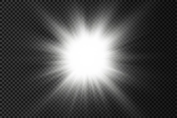 Star Burst Brilliance Glow Bright Star White Glowing Light Burst — Stock vektor