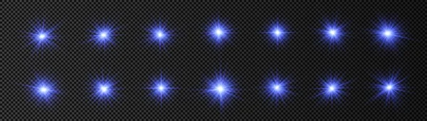 Star Burst Brilliance Glow Bright Star Blue Glowing Light Burst — Image vectorielle