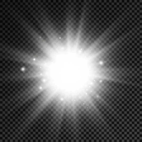 Star Burst Brilliance Glow Bright Star White Glowing Light Burst — Stockový vektor