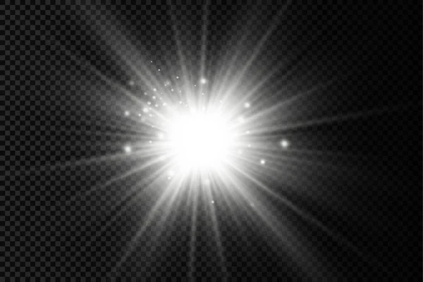 Star Burst Brilliance Glow Bright Star White Glowing Light Burst — Stockvektor