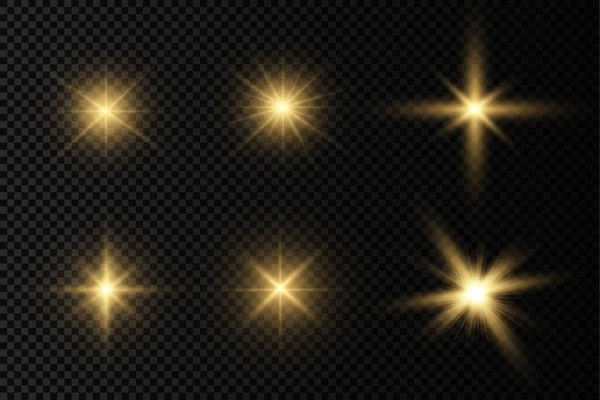 Estrella Estalló Con Brillo Brillo Brillante Estrella Amarillo Brillante Explosión — Vector de stock