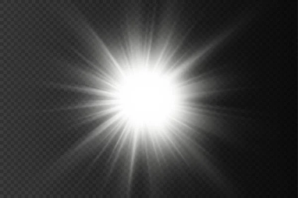 Star Burst Brilliance Glow Bright Star White Glowing Light Burst — Stock vektor