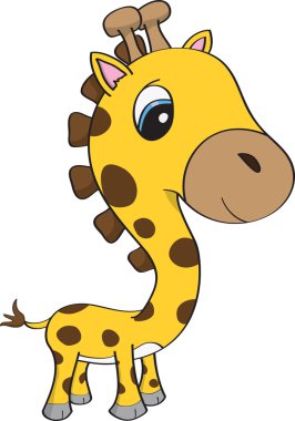 Şirin Bebek zürafa karikatür çizimi