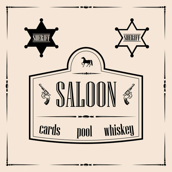 Vahşi Batı ile ilgili resimleri - Şerif yıldız işaretiyle salon