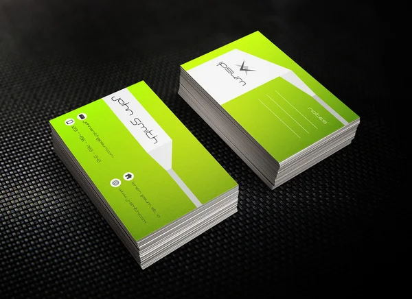 明るいグリーン ビジネスや訪問カード テンプレート — ストックベクタ