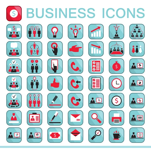 Conjunto de iconos web para la comunicación financiera empresarial — Vector de stock