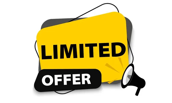 Verkauf Limited Offer Yellow Promotional Sticker Label Niedrige Preise Einzelhandelsförderung — Stockvektor