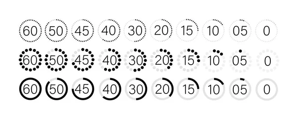 Секундомер Хронограф Измерение Секундах Таймер Обратного Отсчета Отследить Рассчитать Время — стоковый вектор