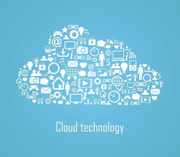 Cloud technology illustration — Stock Vector