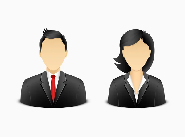 Avatar homme et femme de bureau — Image vectorielle